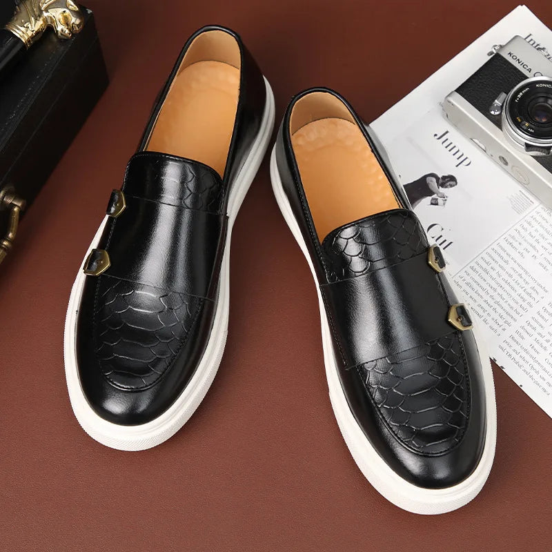 Loafers For Men Luxury Brand Genuine Leather Casual Driving Shoes Fashion Work Designer 2024 New Arrival Original Big Size 38-46