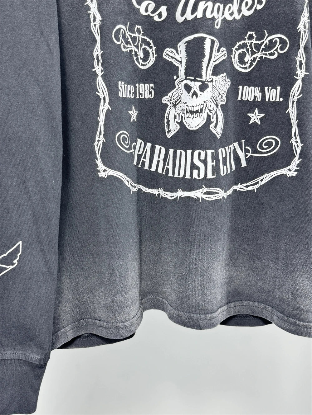 Vintage Hole SAINT Guns N' Roses Las Vegas Limited Washed T Shirt Men Women oversized Black Tee Tops T-Shirts