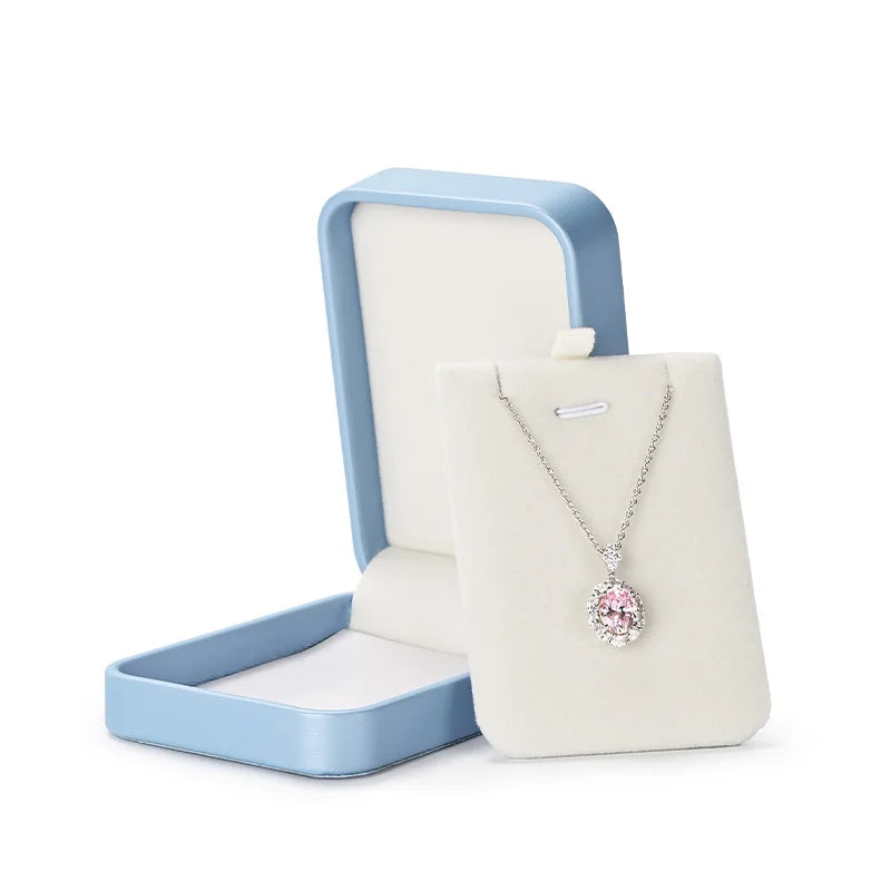 Oirlv Blue Jewelry Box Gift Boxes PU Leather Jewelry Boxes Wholesale Blue Wedding Ring Earring Bracelet Necklace Jewelry Box Set