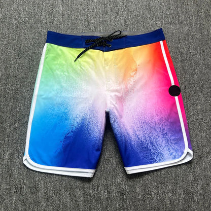Plus size 28 38 Men's Beach Board Shorts 4-way Stretch Casual Sport Quick dry Waterproof Swim Surfing Diving Bermuda Trunks