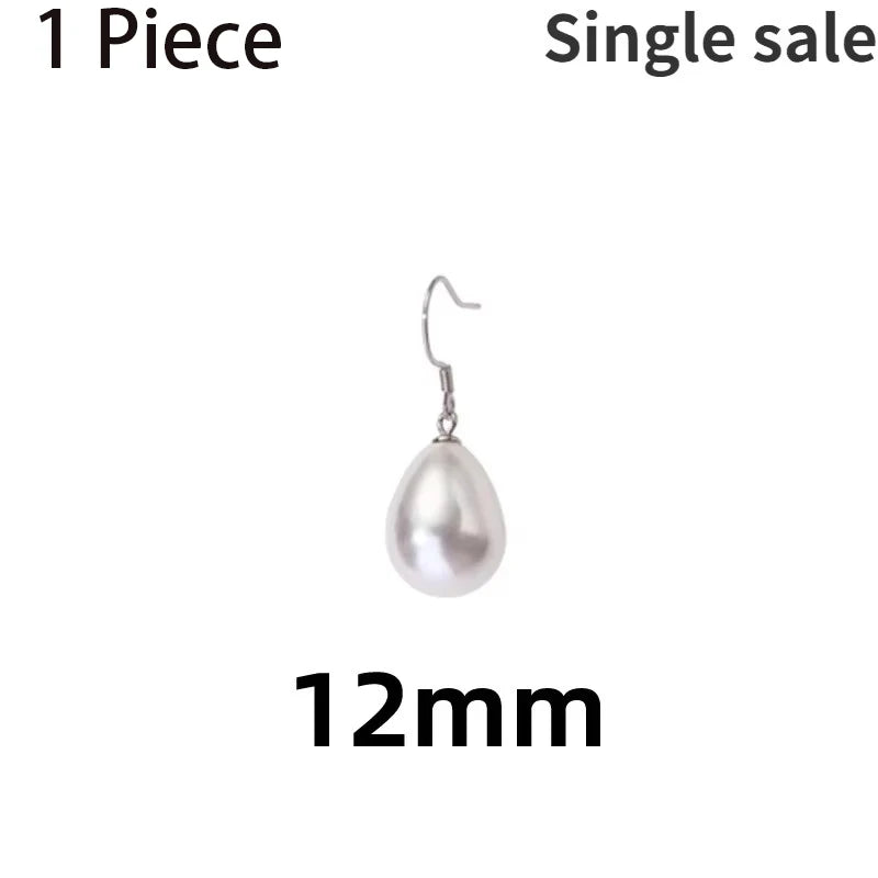 Real 925 Sterling Silver 1 Piece Baroque Pearl Hoop Earrings for Women Trendy Fine Jewelry Minmalist Water Drop Accessory