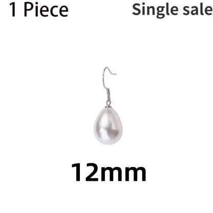 Real 925 Sterling Silver 1 Piece Baroque Pearl Hoop Earrings for Women Trendy Fine Jewelry Minmalist Water Drop Accessory