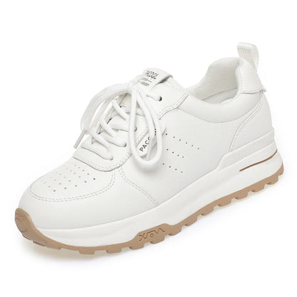 Spring Autumn Casual Soft Sole Lace-Up Small White Shoes All Match Sports Shoes Light Ladies Casual Board Shoes Mother Shoes