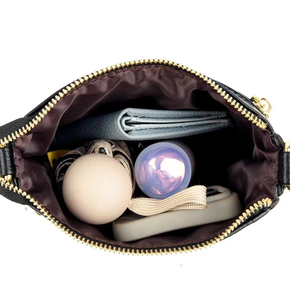 Three Zippers Design Crossbody Bags for Women Soft Leather Handbags High Quality Shoulder Bag Bolsa Women Messenger Bags Sac