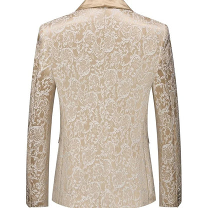 Men's 3-Piece Slim Fit Suit Set | Wedding & Prom Tuxedo (Blazer+Vest+Pants) for Formal Events & Groom Attire Breathable Lining