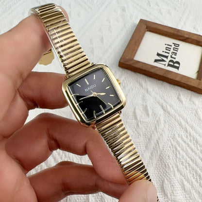 Retro Steel Strap Watch for Women Luxury Gift Square Quartz Watch Students Casual Ladies Wristwatch Dropshipping Reloj Mujer