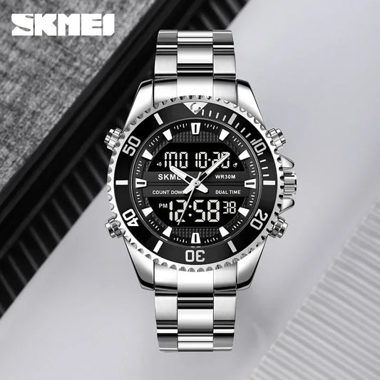SKMEI 1850 Digital Mens Wristwatches Calendar Waterproof Quartz Sports Electronic Watches for Men Alarm Clock Relogio Masculino