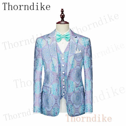 Thorndike 3 Pcs Set Blazers Pants Vest / 2022 New Men's Business Professional Classic Fashion Banquet Suits Coat Waistcoat