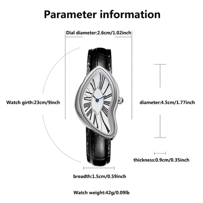 AAA Fashion y2k Twisted Case Business Mens Watches Top Luxury High Quality Quartz Watch Men Leather Waterproof Watch Clock Gift