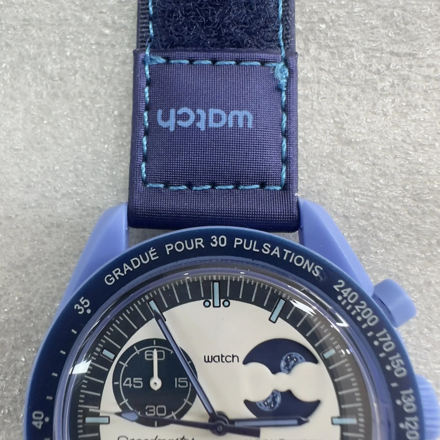 Polished 2025 Moon Mission His Hers Watch 6-Hand Chrono Quartz Movement 50m Water Resistant Luminous