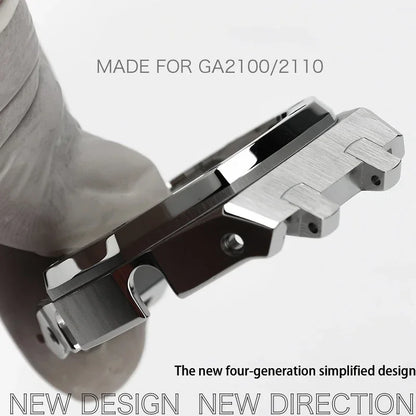 Gen4/5 Mod Kit For Casioak GA2100 Luxury Refit Mod Kit For GMA-S2100 GA-2110 Modification Kit Stainless Steel Case Metal Strap