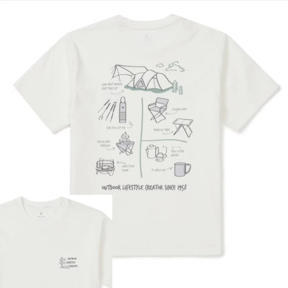 Men's Outdoor Cotton T-Shirt Dynamic Encryption Print Streetwear Top Black Crew Neck Summer Graphic Tee