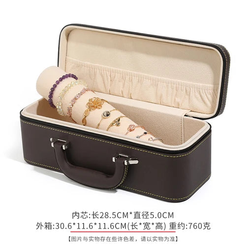 Big Size Jewelry Box Organizer Leather Jewelry Boxes for Women Bracelet Velvet Tray Display Stand Accessories Collection Gift