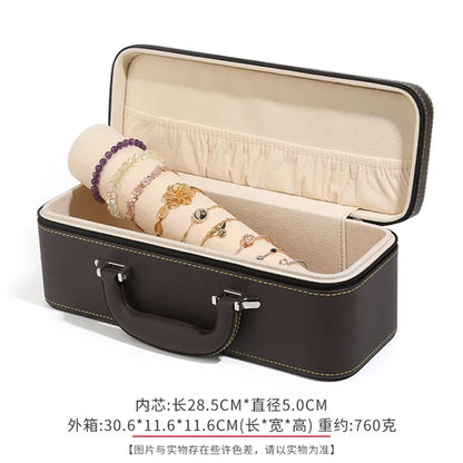 Big Size Jewelry Box Organizer Leather Jewelry Boxes for Women Bracelet Velvet Tray Display Stand Accessories Collection Gift