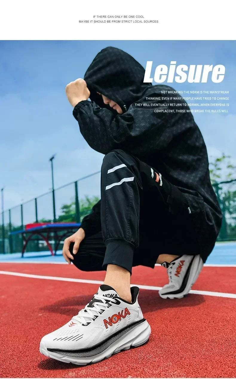 Men's Running Shoes Breathable Cushioning Couple Non-Slip Outdoor Jogging Trainer Race Sneakers Luxury shoes Mesh Off-road Shoes