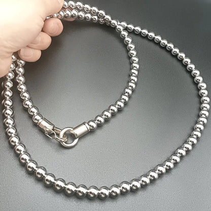 1M Chinese Style Steel Whip Bracelet Necklace Chain Prayer Beads Self Defense Waist Faith Buddha Men's EDC Gadgets Punk Jewelry