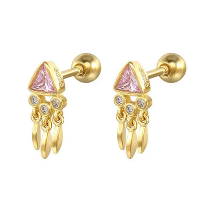 YUXINTOME Small 925 Sterling Silver Ear Needle C-Shaped Cartilage Piercing Stud Earrings For Women cartilage perforation Jewelry