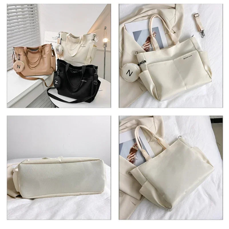 Women Shoulder Crossbody Bag Japanese Canvas Tote Messenger Bag for Student 2025 Ladies Hand Bags Female Handbag Bolsa Feminina