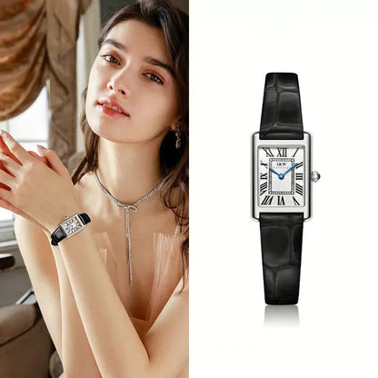 CARNIVAL Womens Fashion Square Quartz Watch Ladies Brand Luxury Waterproof Ultra Thin 5mm Dress Wristwatch for Women Reloj Mujer