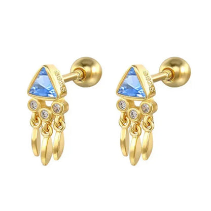 YUXINTOME Small 925 Sterling Silver Ear Needle C-Shaped Cartilage Piercing Stud Earrings For Women cartilage perforation Jewelry