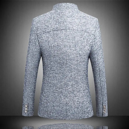 2020 Men Suits Big size Chinese Mandarin Collar Male Suit Wedding Terno Pieces Jacket