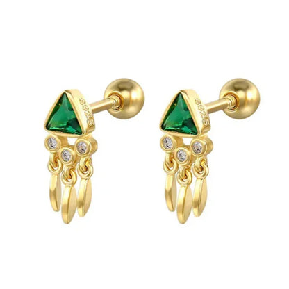 YUXINTOME Small 925 Sterling Silver Ear Needle C-Shaped Cartilage Piercing Stud Earrings For Women cartilage perforation Jewelry