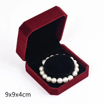 High-End Red Velvet Jewelry Organizer Earrings Ring Necklace Bracelet Pendant Storage Box Exquisite Gift Packaging Jewelry Case