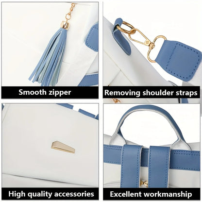 2025 Oxford Cloth Stitching Women'S Backpack Anti-Theft Back Zipper Girls Schoolbag Casual Travel Double Shoulder Backpack