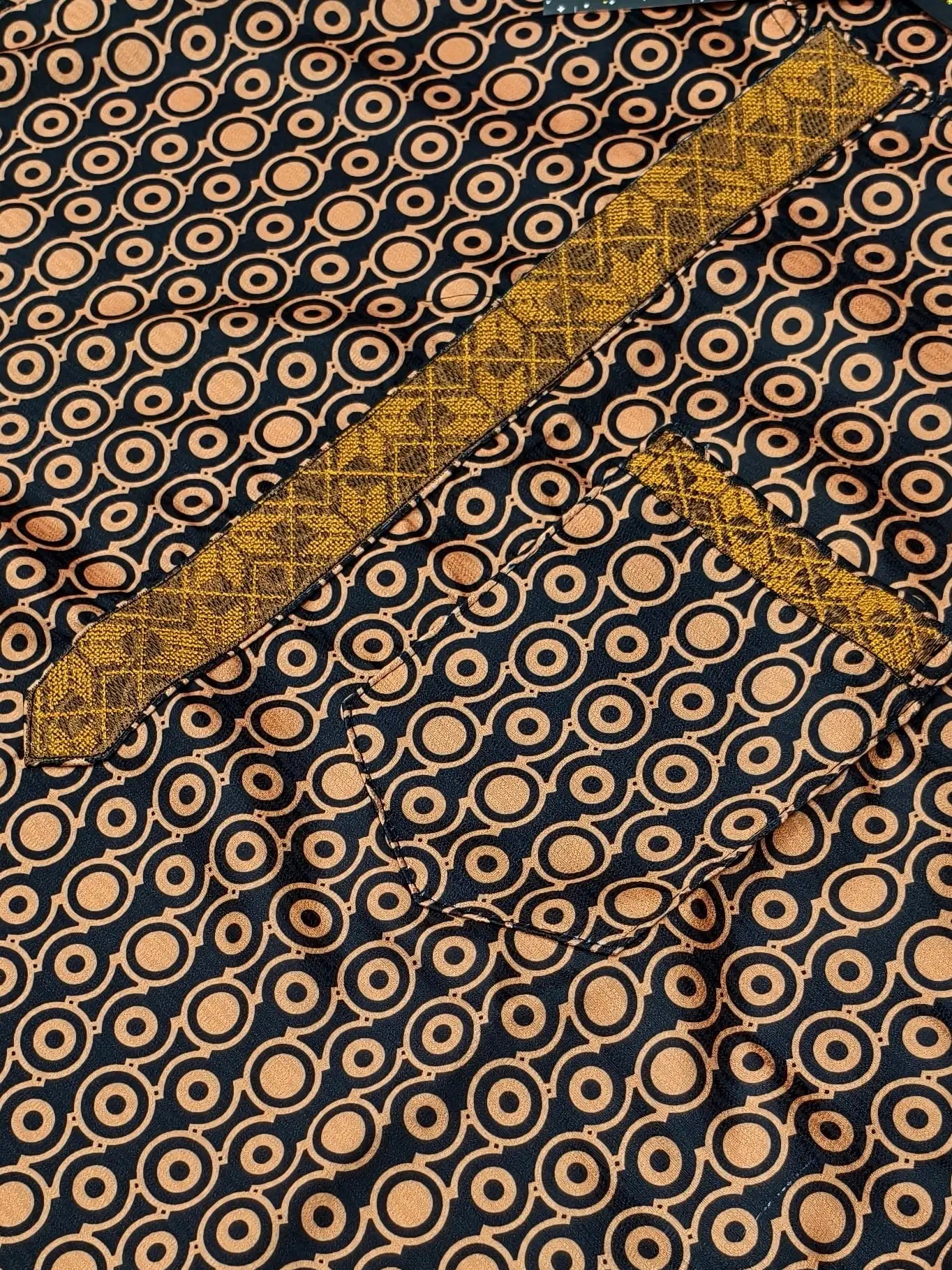 Islamic Moroccan Men's Modern Fashion Prayer Eid Robe Short Sleeve Round Neck Printing Embroidery Arabian Jubba Thobe Clothing