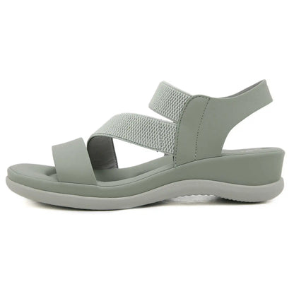 Summer New Sweet Sports Style Women's Fashion Elastic Band Comfortable 4 CM Thick Sole Lightweight Beach Casual Sandals