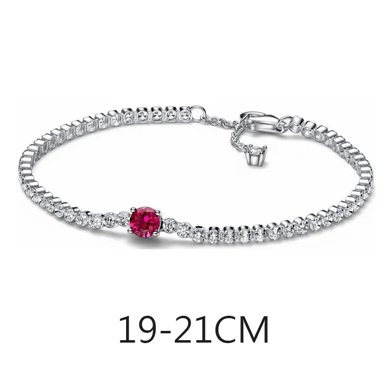 Hot selling 925 sterling silver sparkling red heart series set, light luxury jewelry set, DIY charming jewelry, birthday gift