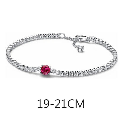 Hot selling 925 sterling silver sparkling red heart series set, light luxury jewelry set, DIY charming jewelry, birthday gift