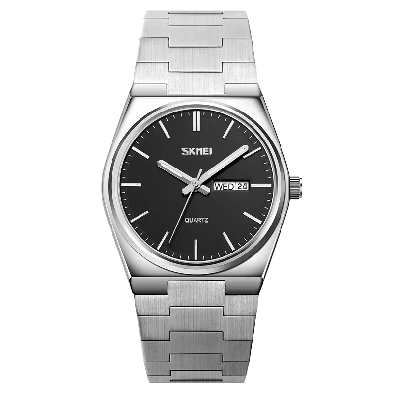 SKMEI 9288 Mens Waterproof Business Wristwatches Man reloj hombre  Casual Quartz Clock Male Full Steel Time Week Sports Watch