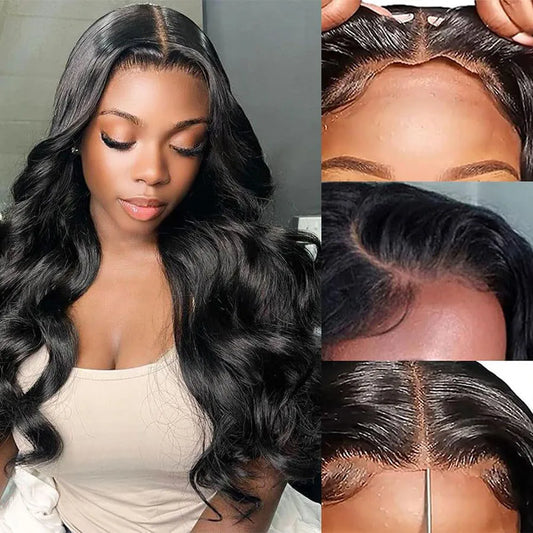 Glueless Bling Hair Wigs Brazilian Body Wave Pre Plucked Lace Front Human Hair Wigs Glueless 6x4 Lace Frontal Wig Human Hair
