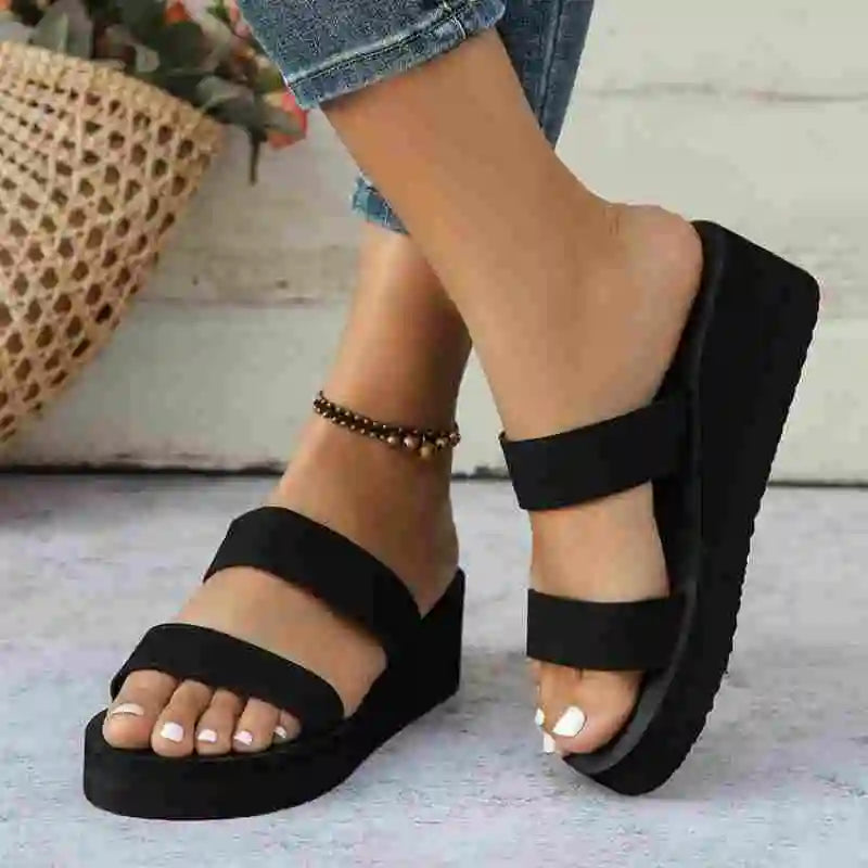 Womens Stylish Ultra Light Flip Flops Slides - Soft Indoor & Outdoor Sandals - Perfect for Beach, Pool, Vacation - Quick-Dry