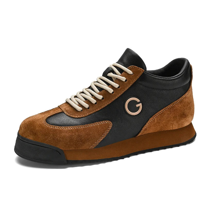 Classic Retro Brown Sneakers Men Comfortable Suede Casual Shoes Men Luxury Brand Designer Shoes For Men Platform Flats Sneakers