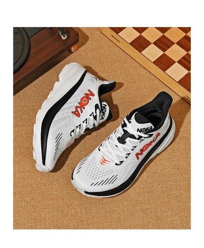 Men's Running Shoes Breathable Cushioning Couple Non-Slip Outdoor Jogging Trainer Race Sneakers Luxury shoes Mesh Off-road Shoes