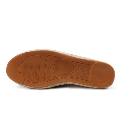 Canvas Flat Shoes Women Sewing Flax Shoes Slip on Loafers Casual Shoes Man Espadrilles Hemp Plus Size Fisherman Driving Footwear