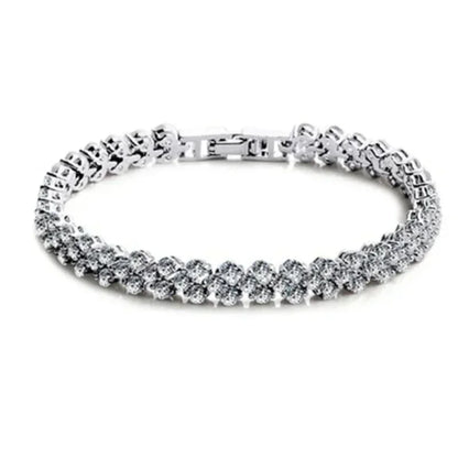 Delysia King 3 Color Women FashionZircon Inlaid Heart Bracelet