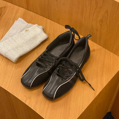 Women's Genuine Leather White Shoes 2025 New Fashion Non Slip Strap Soft Soled Ballet Shoes Women's Flat Casual Mary Jane Shoes