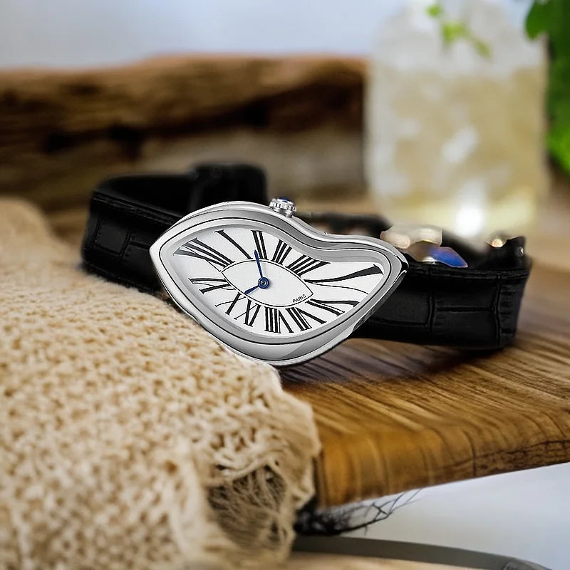 AAA Fashion y2k Twisted Case Business Mens Watches Top Luxury High Quality Quartz Watch Men Leather Waterproof Watch Clock Gift