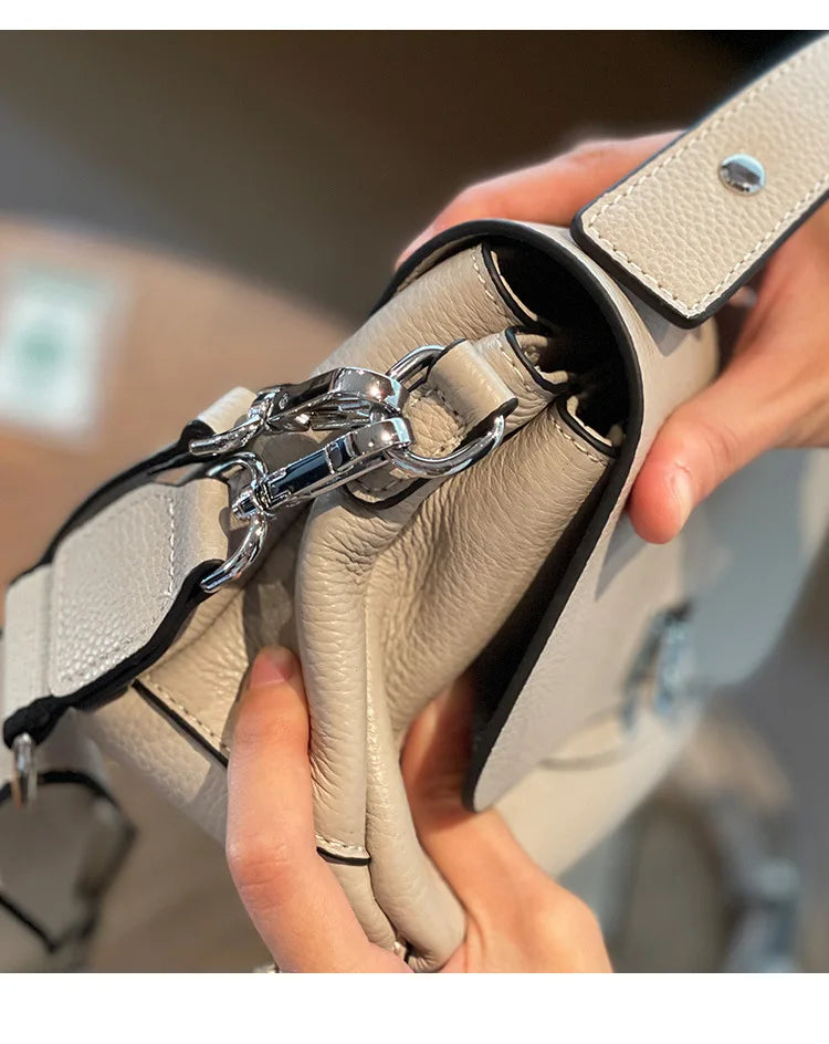 Genuine Leather Women's Bags Fashion Ladies Casual Handbags Soft Cow Leather Versatile One Shoulder Messenger Bag High Quality