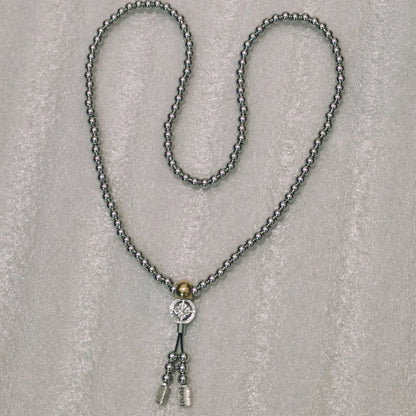 Titanium Steel Bracelet Necklace Chain Prayer Beads Self Defense Waist Faith Buddha Cross Pendant Mens Gadgets For Jewelry Gifts