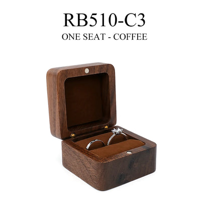 Real Walnut Wood Jewellery Box Wholesale Pendant Necklace Ring earring Gift Display Packaging Case with Velvet Interior