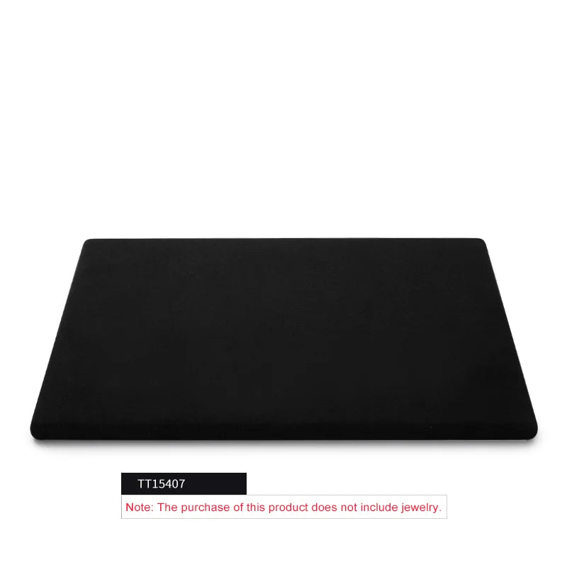 WoodTen Black Microfiber Jewelry Display Props for Shop Counter Popular Rings Earrings Necklaces Portraits Jewelry Display Stand