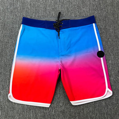 Plus size 28 38 Men's Beach Board Shorts 4-way Stretch Casual Sport Quick dry Waterproof Swim Surfing Diving Bermuda Trunks