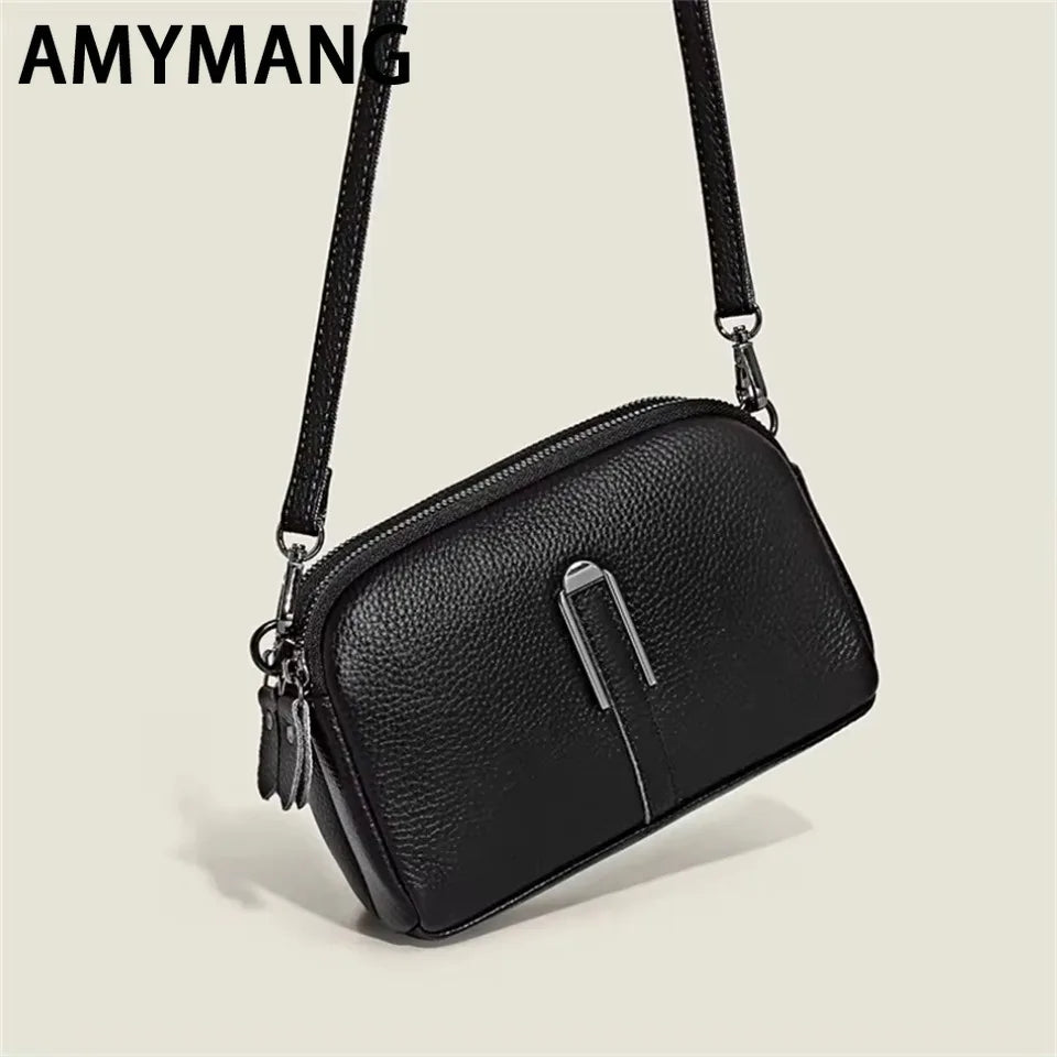 Genuine Leather Shoulder Bag Luxury Women's Handbags Bag for Woman Female Clutch Phone Bags Casual Crossbody Messenger Bags