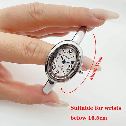 Famous Brand Women Watch Diamond Encrusted Oval Dial Quartz Wristwatch Luxury Gift Bracelet Watch Dropshipping Clock Reloj Mujer
