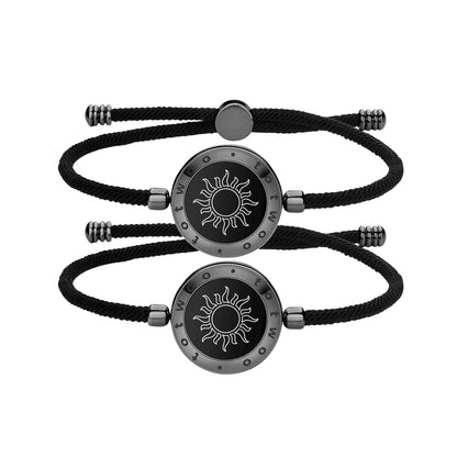 Totwoo Romantic Couple Gift Smart Bluetooth Bracelets with Vibration Reminder for iOS Android Long Distance