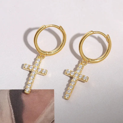 925 Sterling Silver Cross Earrings Creative Hot Sexy Jewelry For Women Gift Customized